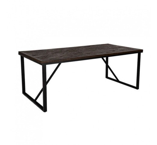 MAIANDROS TABLE BROWN DARK 200x100xH76cm
