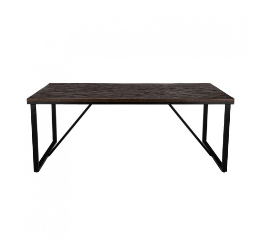 MAIANDROS TABLE BROWN DARK 200x100xH76cm