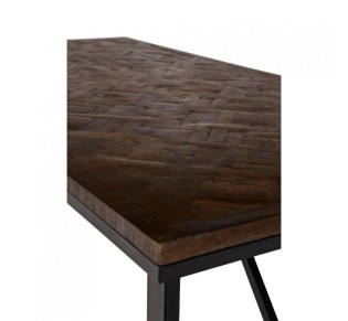 MAIANDROS TABLE BROWN DARK 200x100xH76cm