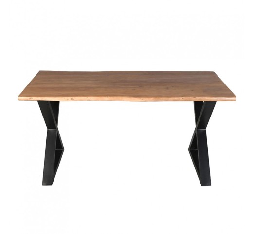 MINGLE TABLE WALNUT BLACK 160x80xH76cm