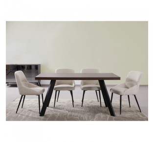 VILLE TABLE WALNUT 160x80xH76cm