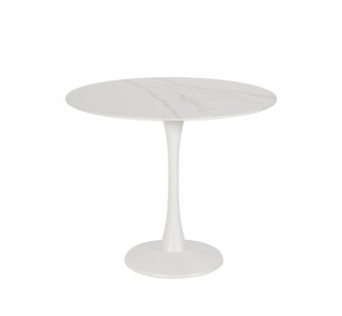 ICE ΤΡΑΠΕΖΙ ΡΟΤΟΝΤΑ ΑΣΠΡΟ 90x90xH75cm