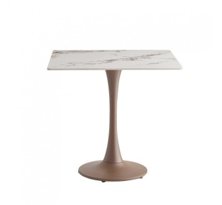 COCOA TABLE WHITE MARBLE 80x80xH75cm