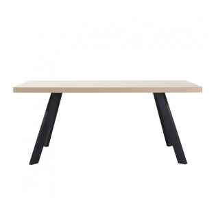 LITHOS TABLE BEIGE BLACK 180x90xH76cm