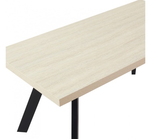 LITHOS TABLE BEIGE BLACK 180x90xH76cm