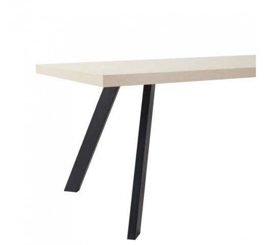 LITHOS ΤΡΑΠΕΖΙ BEIGE ΜΑΥΡΟ 180x90xH76cm