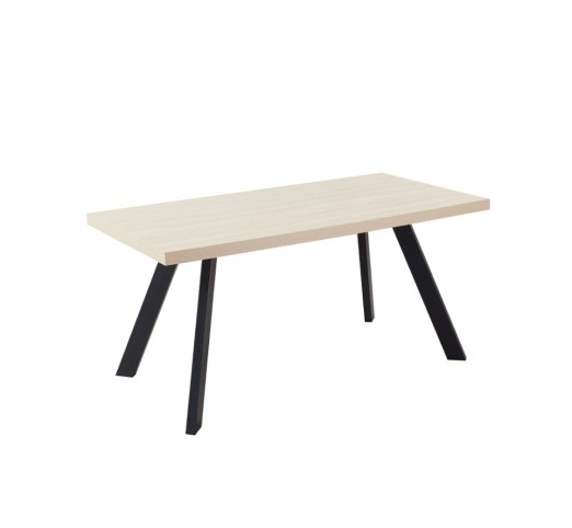 LITHOS ΤΡΑΠΕΖΙ BEIGE ΜΑΥΡΟ 160x80xH76cm