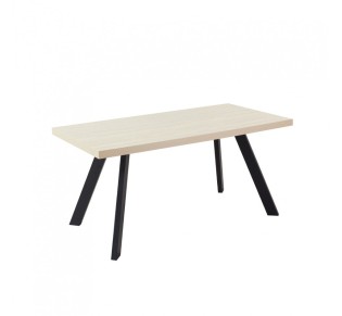 LITHOS ΤΡΑΠΕΖΙ BEIGE ΜΑΥΡΟ 160x80xH76cm