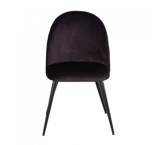 ZIZEL CHAIR FABRIC VIOLET DARK BLACK 47x56,5xH84cm