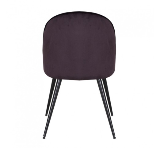 ZIZEL CHAIR FABRIC VIOLET DARK BLACK 47x56,5xH84cm