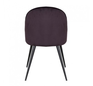 ZIZEL CHAIR FABRIC VIOLET DARK BLACK 47x56,5xH84cm