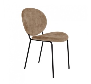 BEETLE CHAIR FABRIC BROWN GOLD METAL