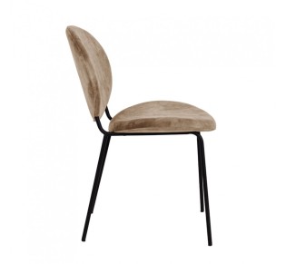 BEETLE CHAIR FABRIC BROWN GOLD METAL