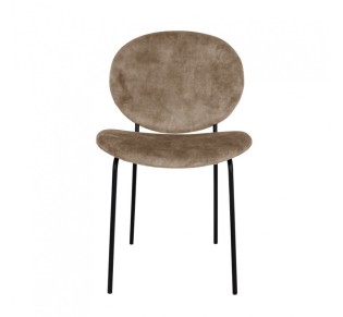 BEETLE CHAIR FABRIC BROWN GOLD METAL