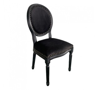 LOUIS CHAIR WOOD ELM BLACK FABRIC E1 PRC