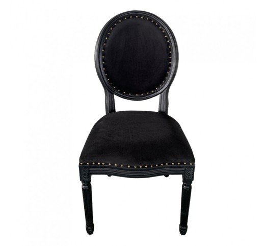 LOUIS CHAIR WOOD ELM BLACK FABRIC E1 PRC