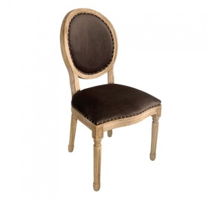 LOUIS CHAIR WOOD ELM TAUPE FABRIC NATURAL E1 PRC