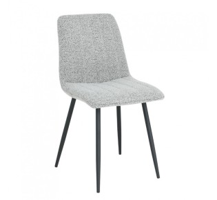 PRAGA CHAIR FABRIC GREY LIGHT METAL BLACK