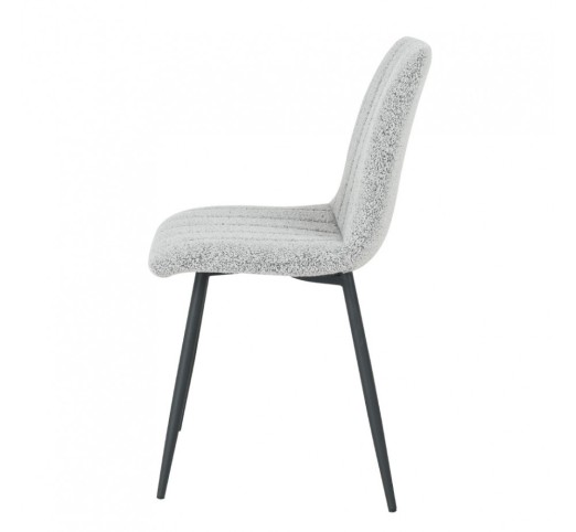 PRAGA CHAIR FABRIC GREY LIGHT METAL BLACK
