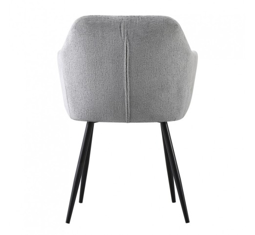 SAVVY ARMCHAIR FABRIC GREY LIGHT METAL BLACK