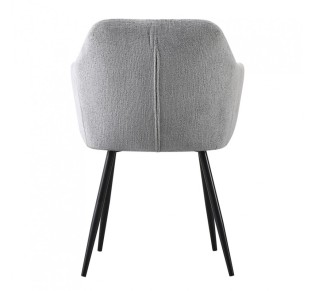SAVVY ARMCHAIR FABRIC GREY LIGHT METAL BLACK