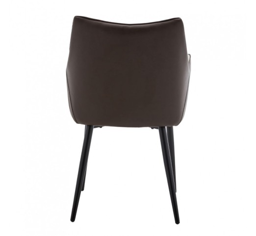 MALONE CHAIR ARMCHAIR GREY LIGHT BROWN DARK 46x61xH86,5cm