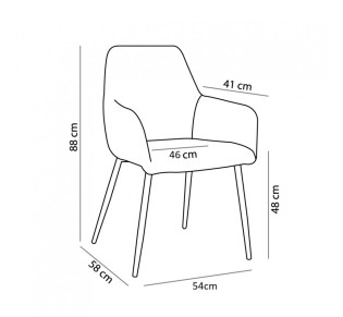 STONE CHAIR ARMCHAIR ALMOND GREEN 54x58xH88cm
