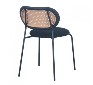 VINTAGE CHAIR BLACK 47x55xH76cm
