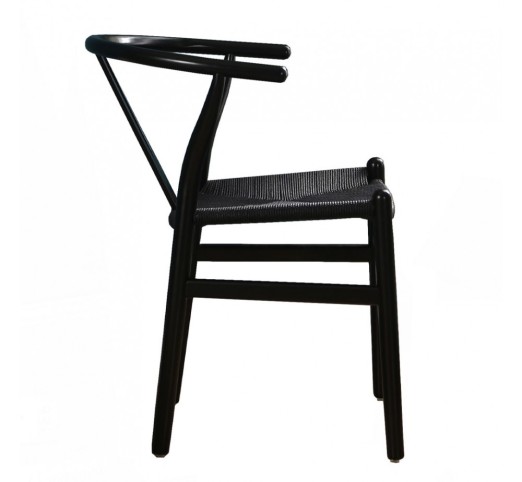 BONE CHAIR BLACK 57x53x76cm