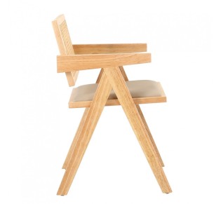 SAMURAI CHAIR NATURAL BEIGE 50x50x80cm