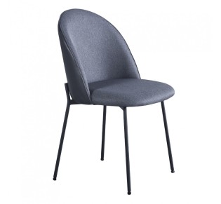 COSMO CHAIR FABRIC GREY DARK METAL BLACK 49x54,5xH84cm