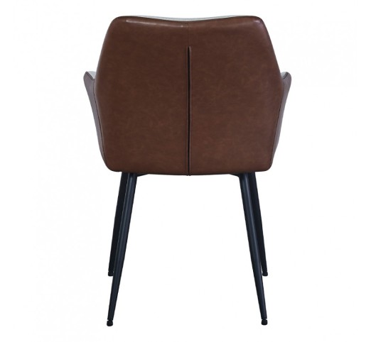 VISITOR ARMCHAIR FABRIC BEIGE TABAC METAL BLACK