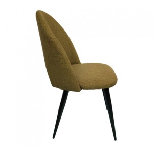 COMMODO CHAIR FABRIC CAMEL METAL BLACK