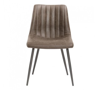STRIPES CHAIR BROWN GUNMETAL 48x56xH80cm 2