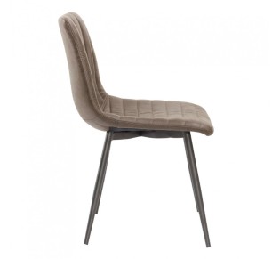 STRIPES CHAIR BROWN GUNMETAL 48x56xH80cm