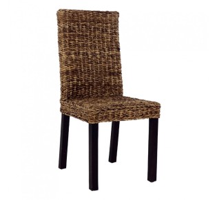 BALI CHAIR ABACA WALNUT BLACK