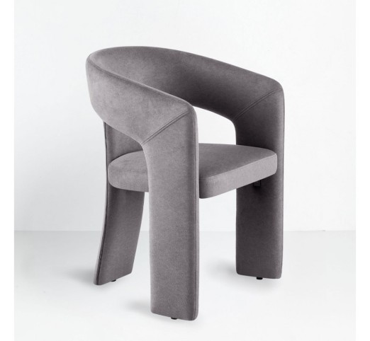 COCO ΠΟΛΥΘΡΟΝΑ ΓΚΡΙ ΣΚΟΥΡΟ 60x56xH81cm