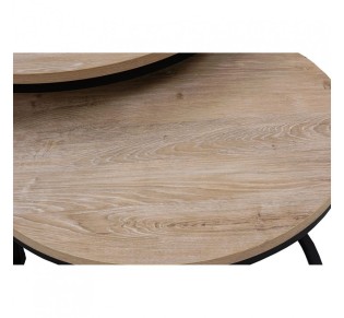 MINO COFFEE TABLE SET 2PCS SONOMA DECAPE BLACK 74x74x47cm