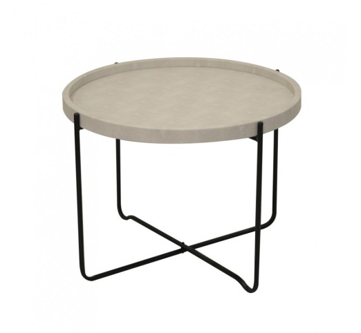 FUN COFFEE TABLE SAND BEIGE BLACK 63x63x42cm