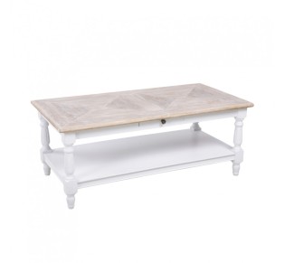 HISTORY COFFEE TABLE WHITE NATURAL 125x64xH50cm