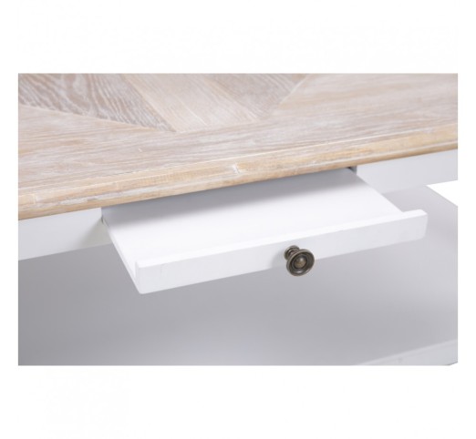 HISTORY COFFEE TABLE ΛΕΥΚΟ ΦΥΣΙΚΟ 125x64xH50cm