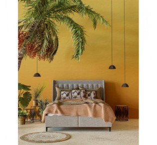 LEAF COFFEE TABLE SET 2ΤΕΜ ΜΑΥΡΟ ΦΥΣΙΚΟ 40x40xH45cm 2
