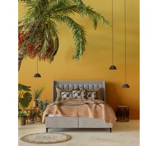 LEAF COFFEE TABLE SET 2ΤΕΜ ΜΑΥΡΟ ΦΥΣΙΚΟ 40x40xH45cm