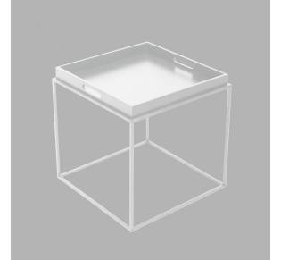 BUTLER SIDE TABLE WHITE 45x45xH45cm