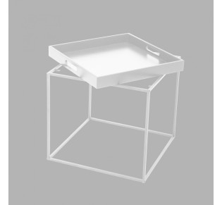 BUTLER SIDE TABLE ΛΕΥΚΟ 45x45xH45cm 2
