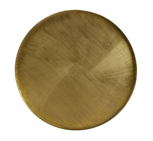 TOTALE COFFEE TABLE SET 2ΤΕΜ BRASS ANTIQUE ΜΑΥΡΟ 76x76xH43,5cm