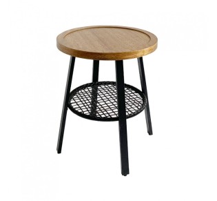 FILET SIDE TABLE NATURAL BLACK 45x45xH52cm