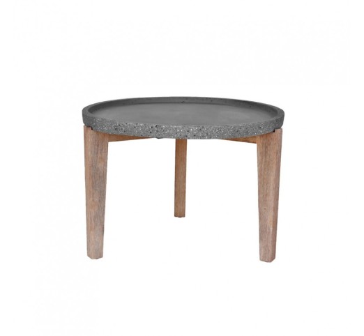 ORRIN COFFEE TABLE ΑΝΘΡΑΚΙ ΦΥΣΙΚΟ 73x73xH48cm