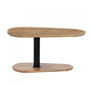 LEVEL COFFEE TABLE ΦΥΣΙΚΟ ΜΑΥΡΟ 95x65xH48cm