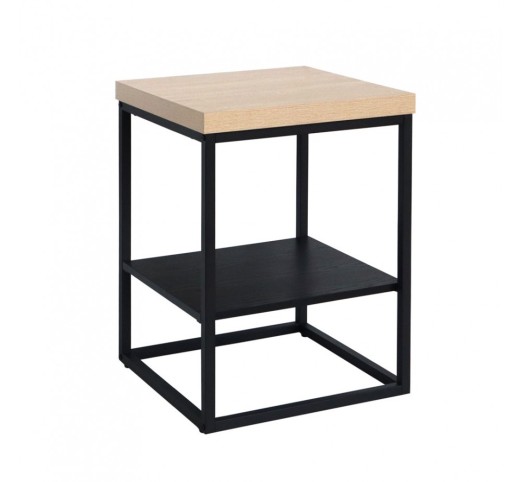 ALE SIDE TABLE SONOMA ΜΑΥΡΟ OAK ΜΑΥΡΟ 45x45xH60cm